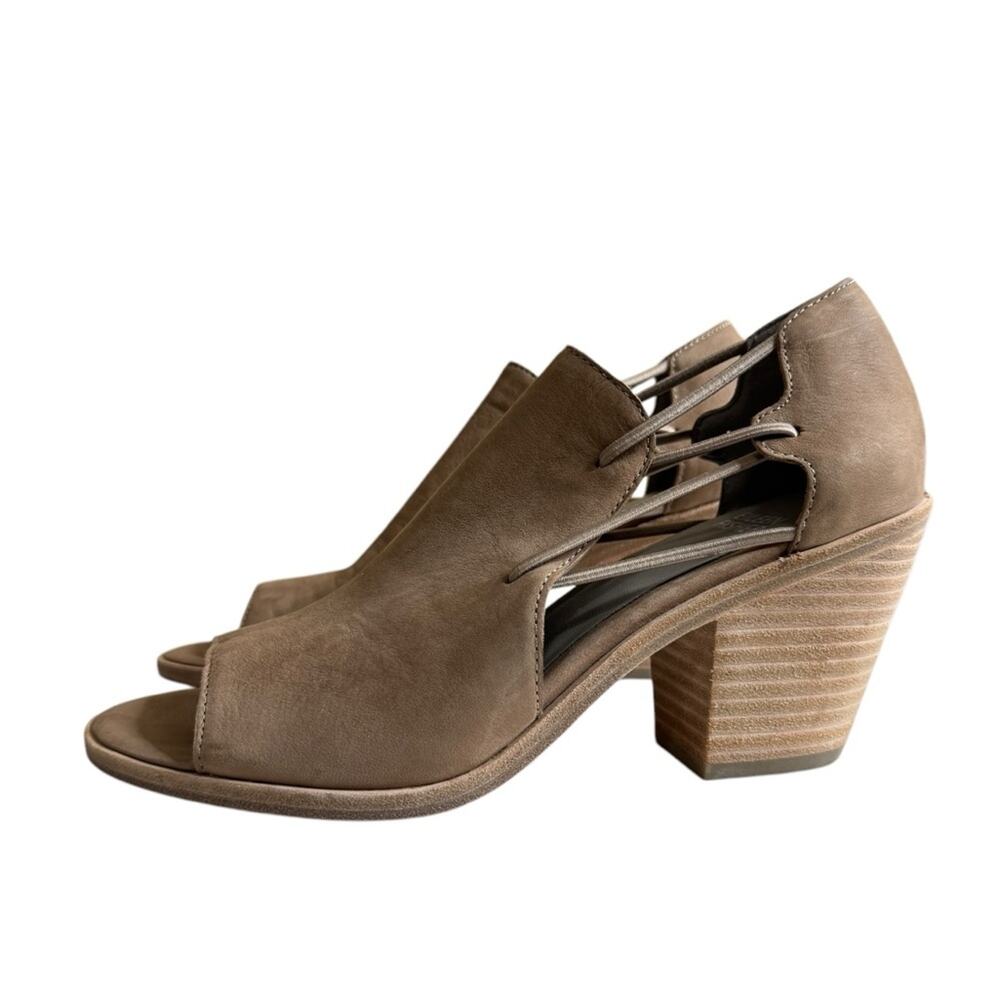 Eileen Fisher Alfie Leather Cutout Sandals Shooties Womens 7.5 Minimalist